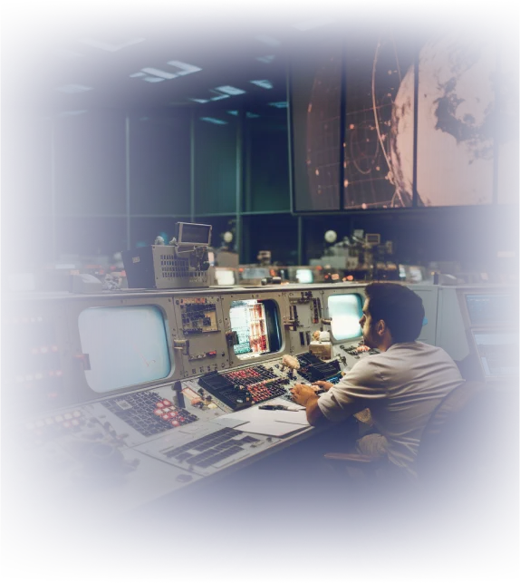 Une personne travaillant sur une machine de la page vitrine