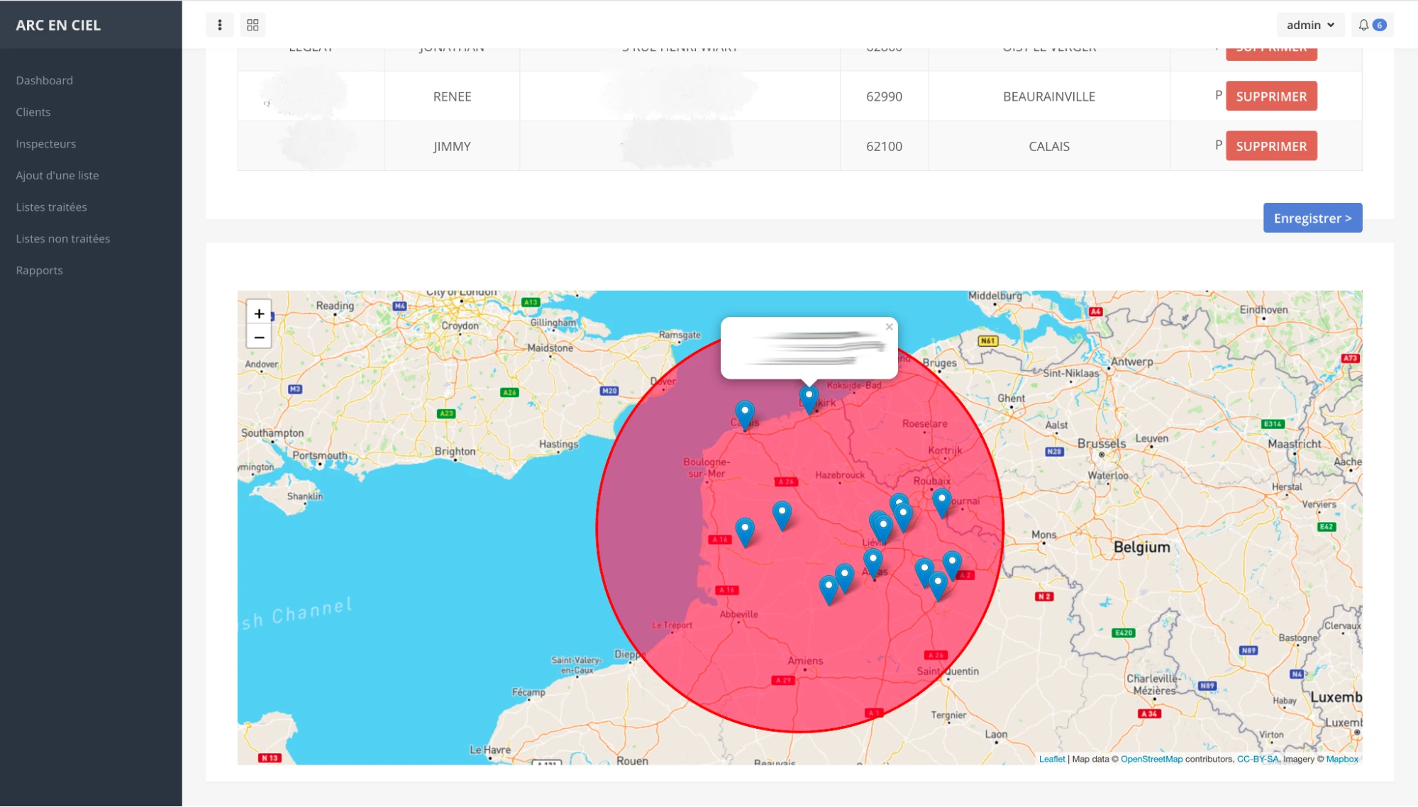 Fiche d'inspection de chantier sur la plateforme